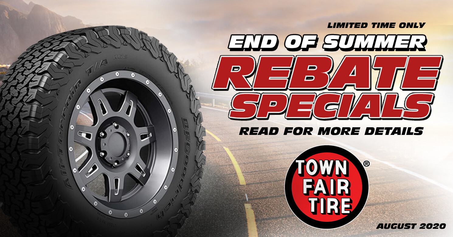 Available Tire Rebates August 2020